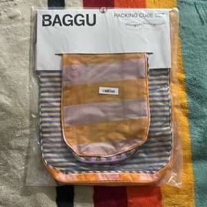 BAGGU Packing Cube Set NWT Hotel Stripes